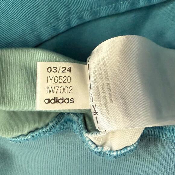 adidas x CLOT Edison Chen Blue Green White Striped Collegiate Jacket size XS - Picture 9 of 14